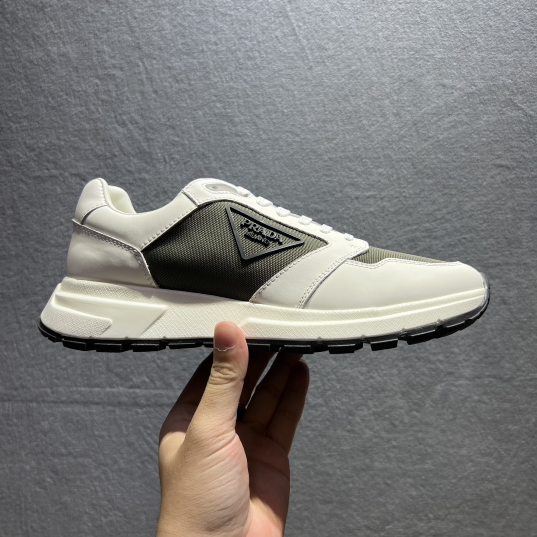 Prada Prax 01 Sneakers White/Green For Men 1.8in/45mm