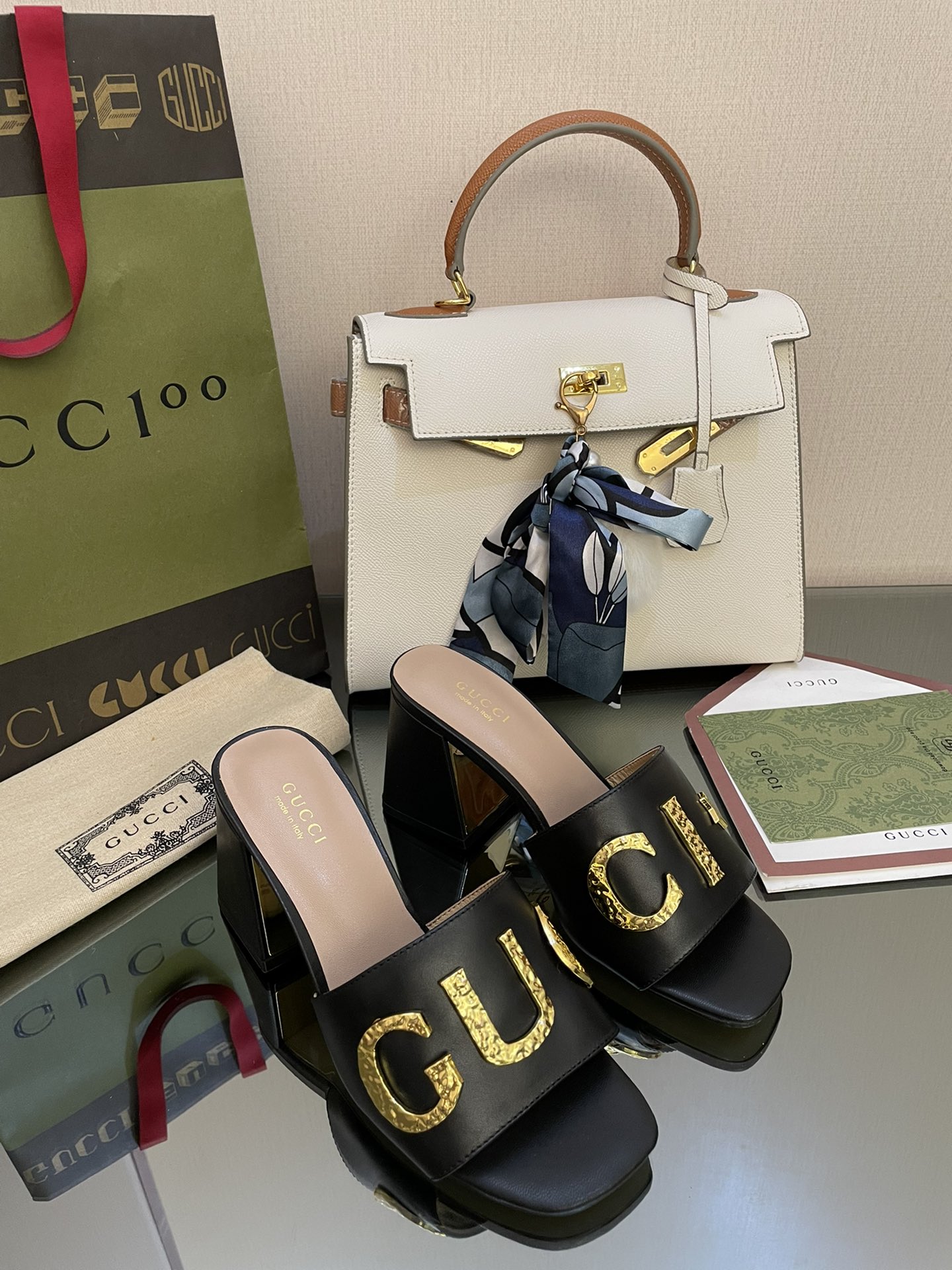 Gucci Women’s ‘GG’ Slide Sandal Black For Women GG