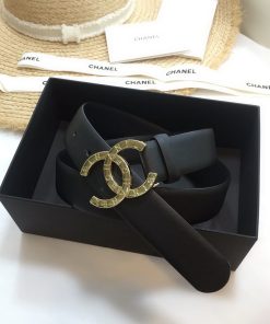 Chanel Belt With Double C Buckle Black