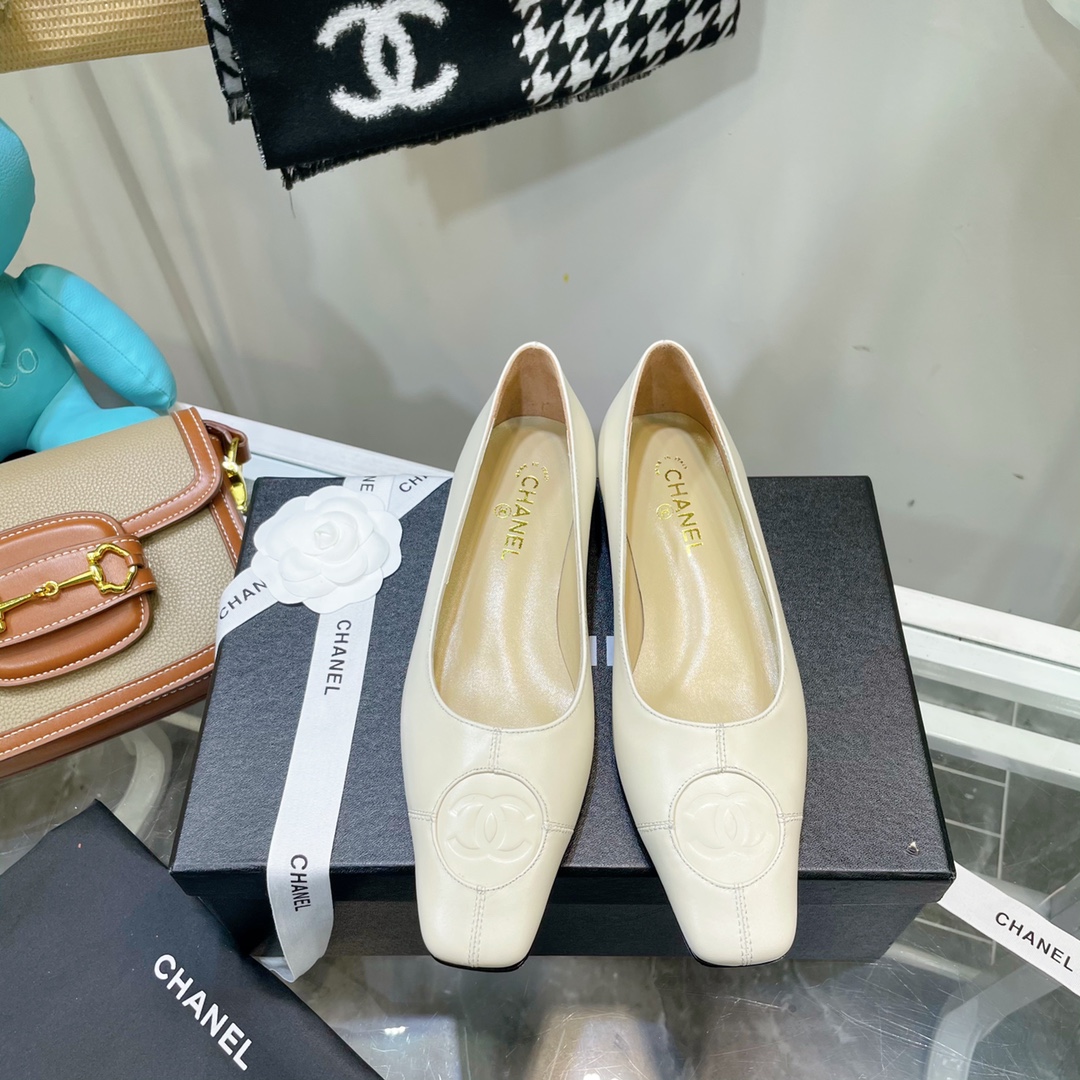 Chanel Ballerinas White For Women, Women’s Shoes