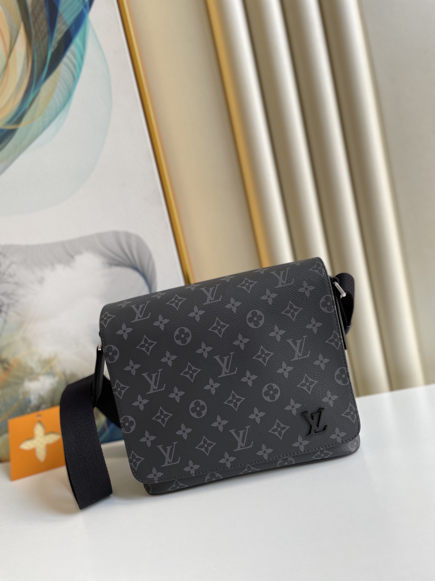 Louis Vuitton District PM Monogram Eclipse Canvas For Men, Men’s Bags, Shoulder And Crossbody Bags 9.8in/25cm LV M44000