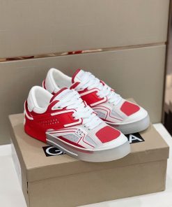 Dolce & Gabbana Sneakers With DG Logo Red For Women DG Shoes
