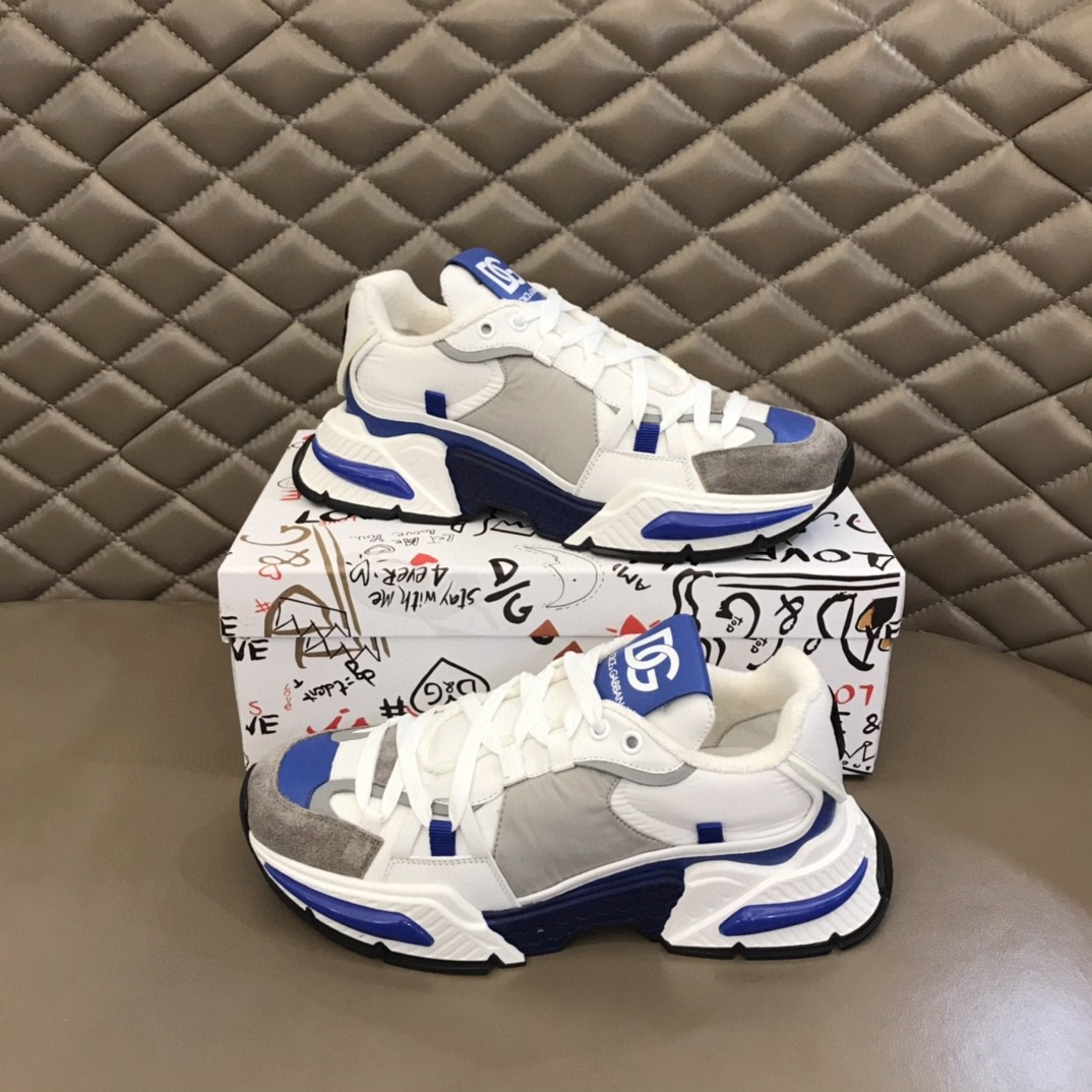 Dolce & Gabbana Mixed-Material Airmaster Sneakers Multicolor For Men DG Shoes