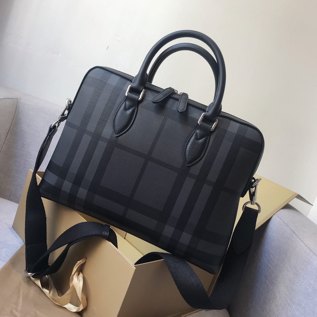 Burberry London Check And Briefcase For Men, Men’s Bags 14.6in/37cm 80139481