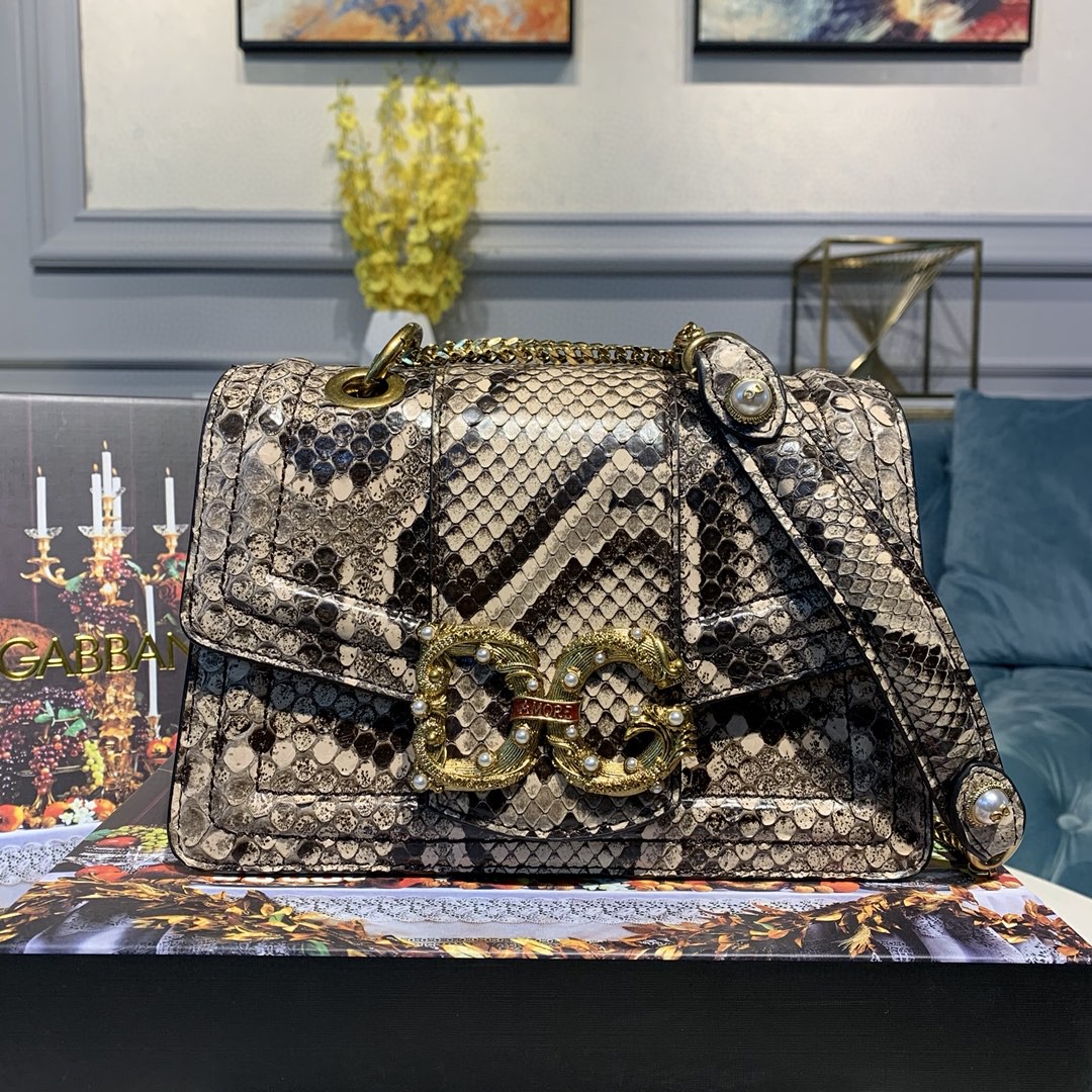 Dolce & Gabbana Medium DG Bag In Printed Solid Pattern Muticolour For Women 9in/23cm DG