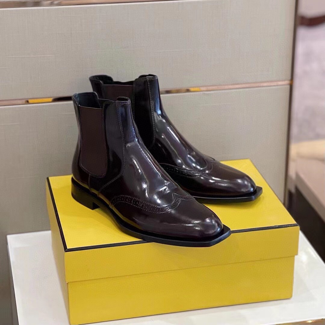 Fendi Force Ankle Boots Dark Brown For Men