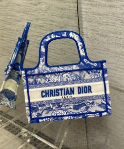 Christian Dior Mini Dior Book Tote Blue, For Women Women’s Handbags 22.5cm/9in CD