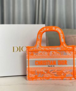 Christian Dior Mini Dior Book Tote Orange For Women, Women’s Handbags 22.5cm/9in CD S5475ZRVJ_M057