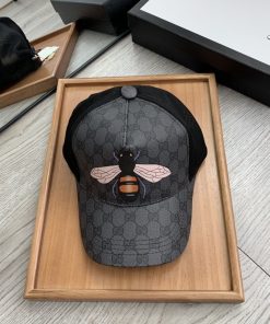 GUCCI Canvas Baseball Cap Black