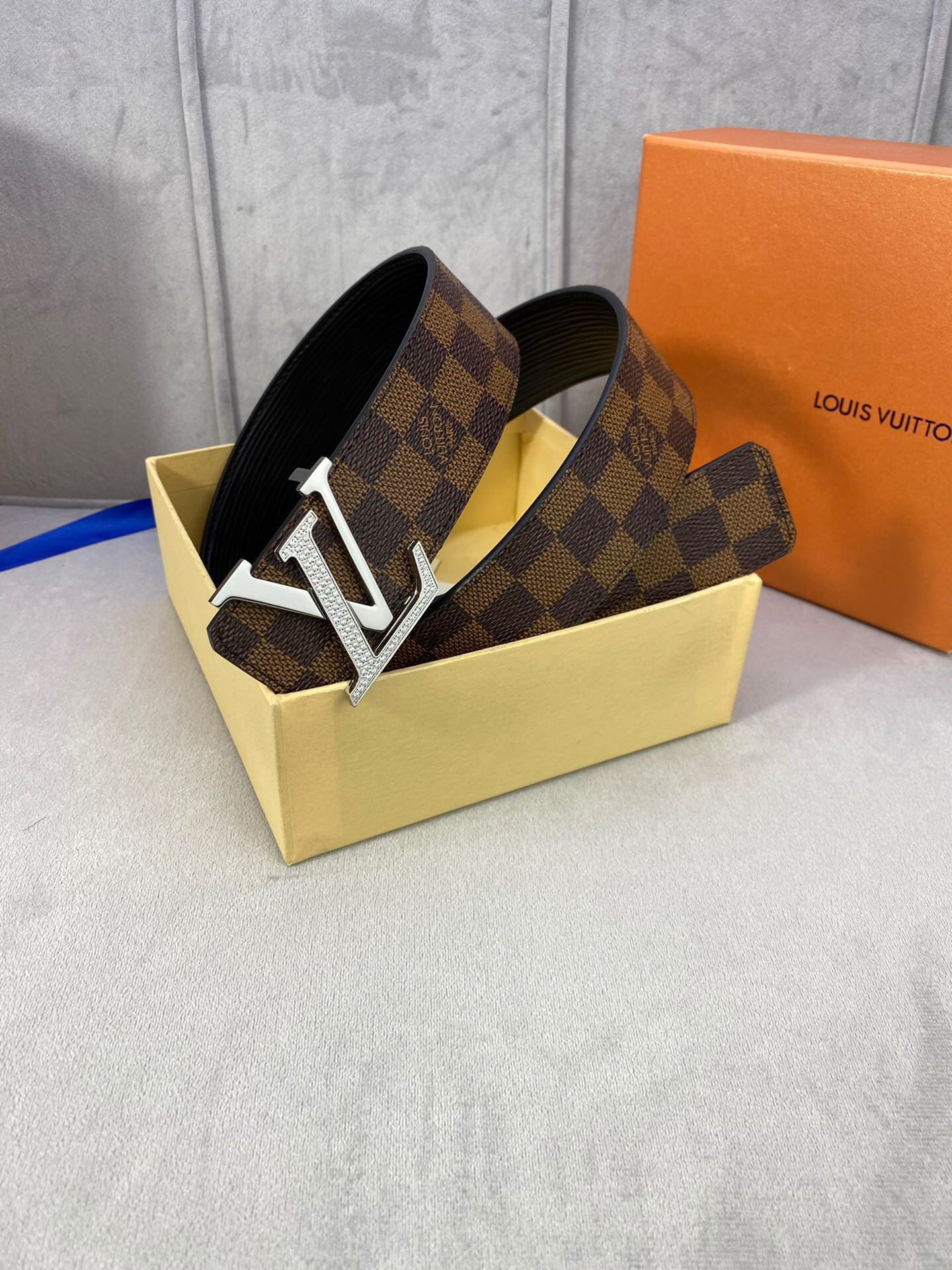 Louis Vuitton LV Beaded Reversible Belt Damier Ebene, LV Women Belt