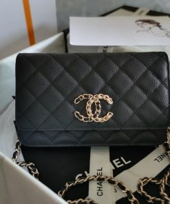Chanel Mini Flap Bag Black For Women 7.2in/18.5cm