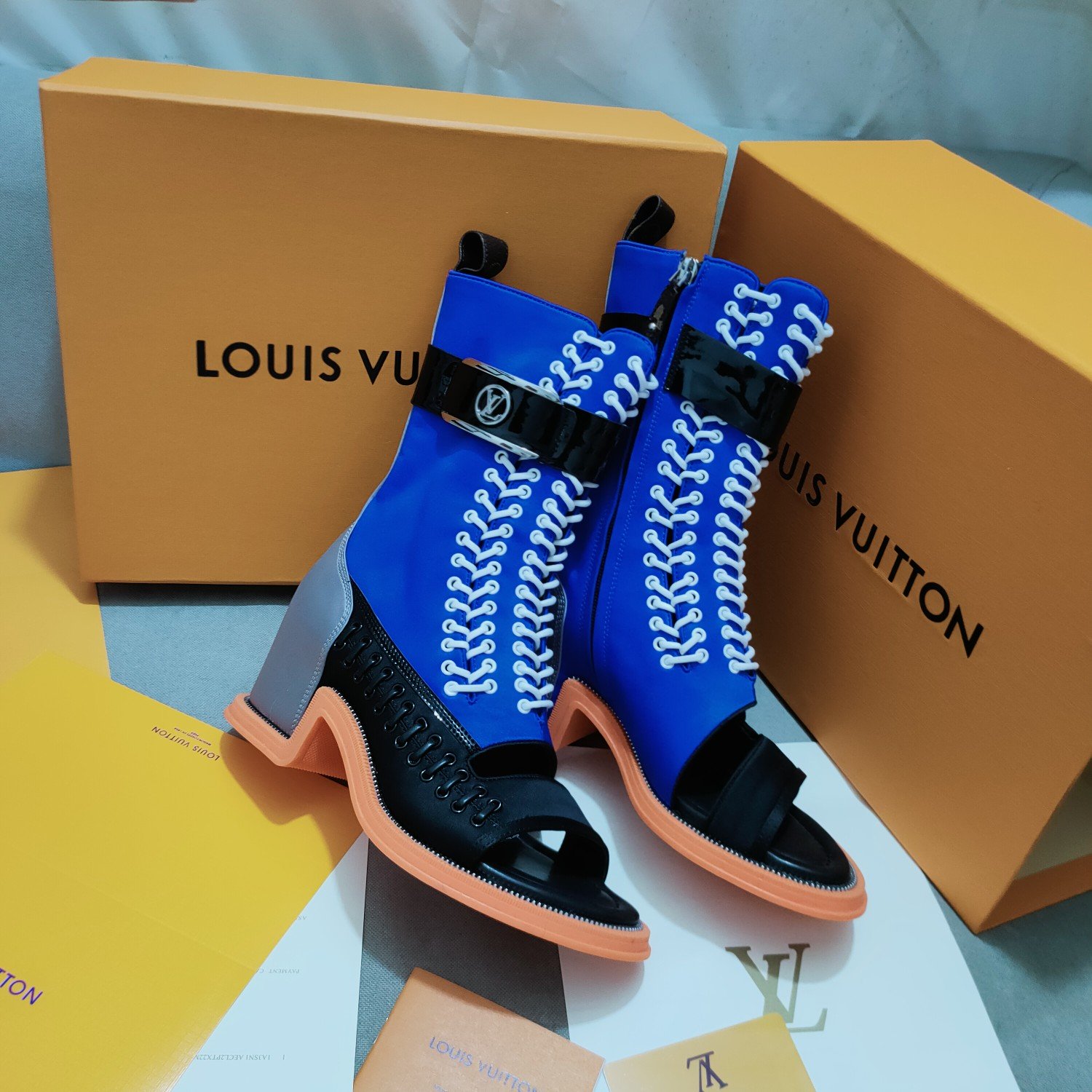 Louis Vuitton Women’s Moonlight Line Boots Blue For Women LV 1AA0MZ