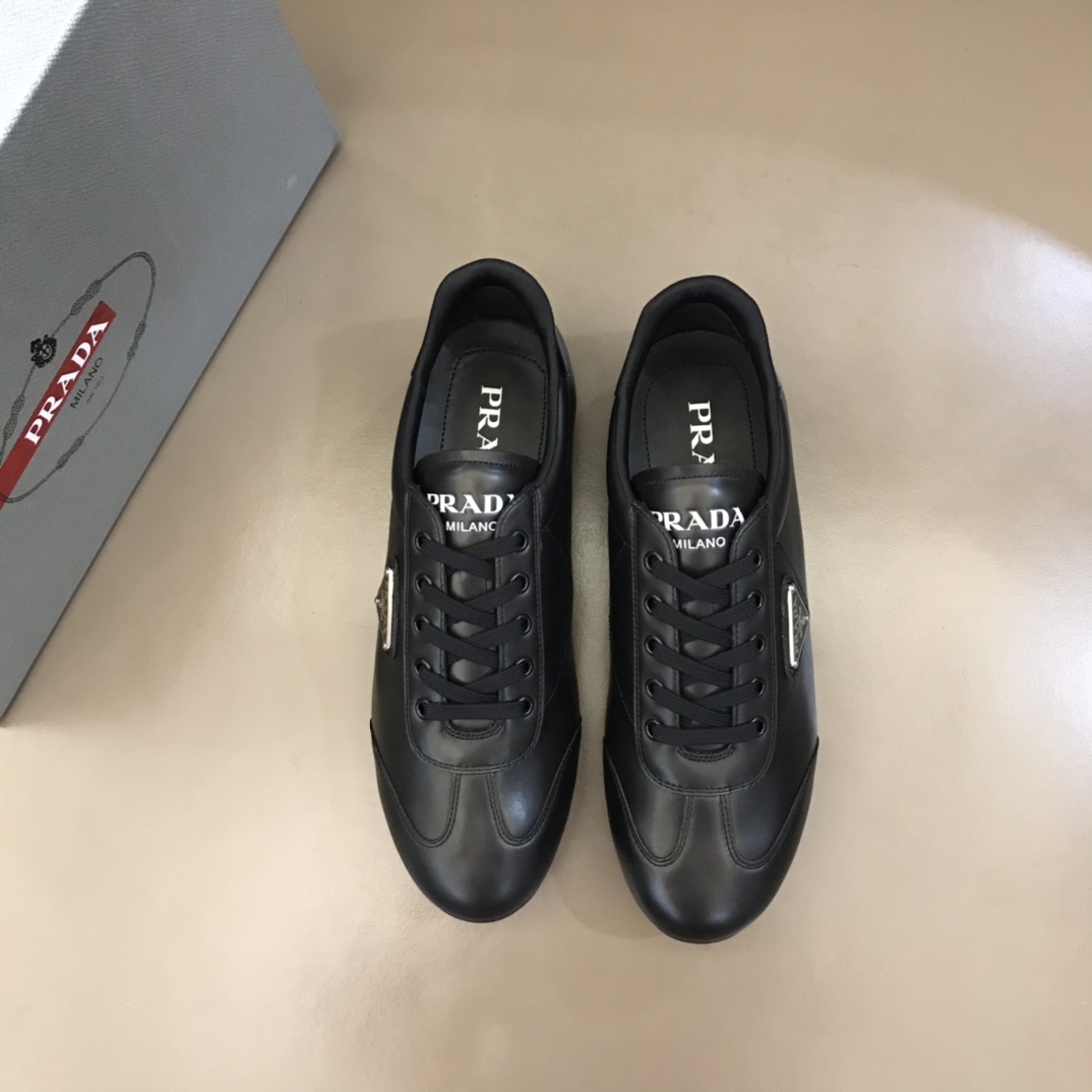 Prada Brushed Sneakers Black For Men PRD