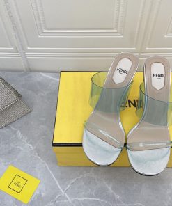 Fendi First Blue Transparent High-Heeled Sandals For Women