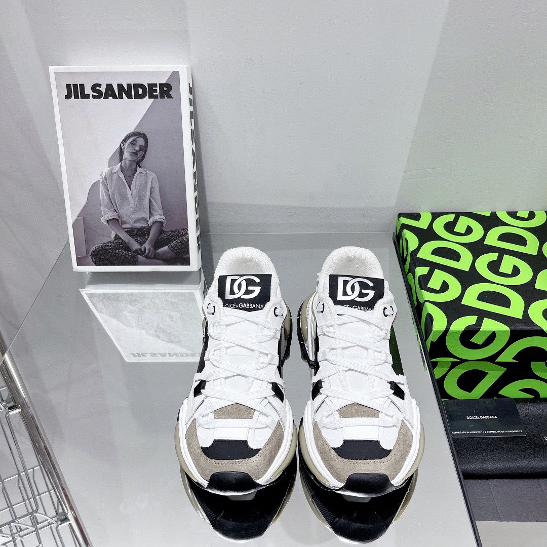 Dolce & Gabbana Mixed-Material Airmaster Sneakers Multicolor For Men DG Shoes