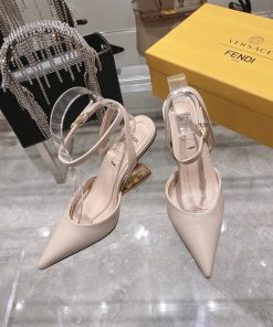 Fendi First Pink High-Heeled Slingbacks For Women 8J8367NA7F18ZI