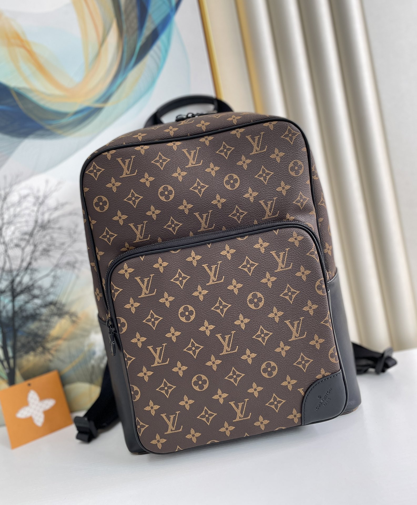 Louis Vuitton Dean Backpack Monogram Macassar Canvas For Men, Men’s Bags 42cm LV M45335
