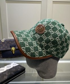 GUCCI Canvas Baseball Cap Green