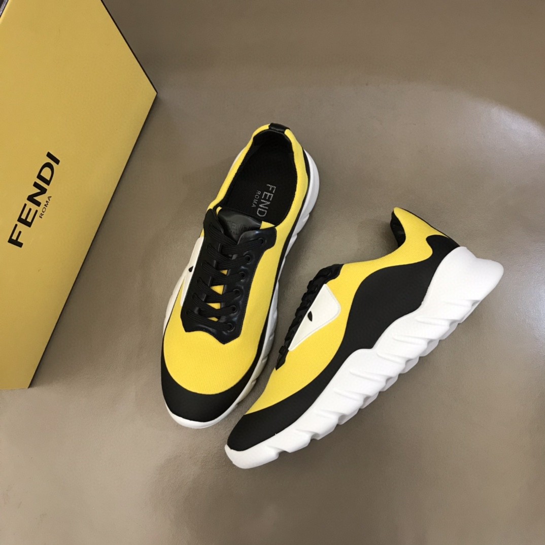 Fendi Force Black/Yellow Sneakers For Men