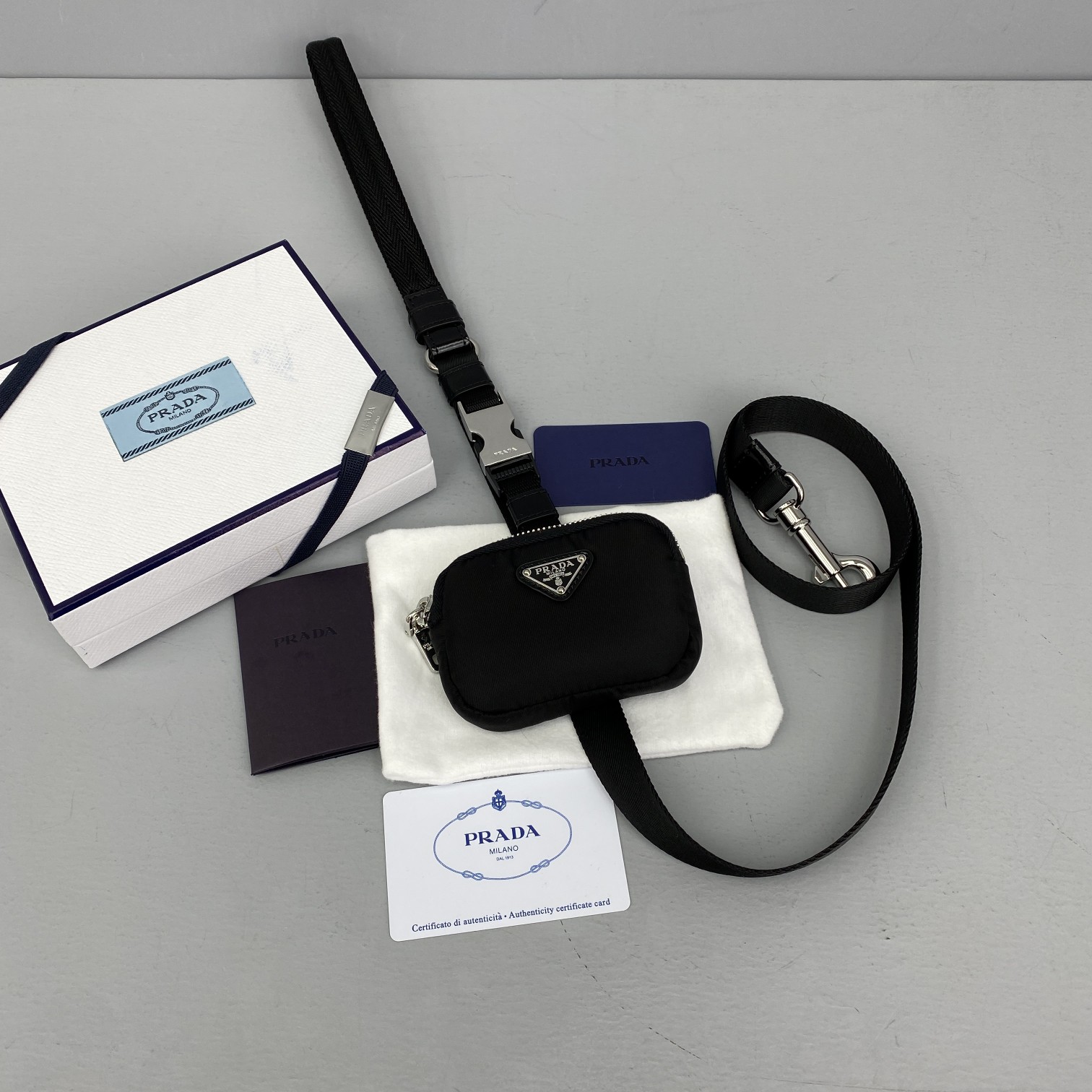 Prada Prada Black Crossbody Bag 4in/10cm For Women