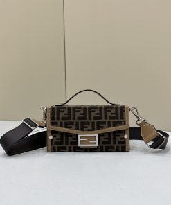 Fendi Mon Baguette Soft Trunk Brown Bag For Woman 21.5cm/8.5in
