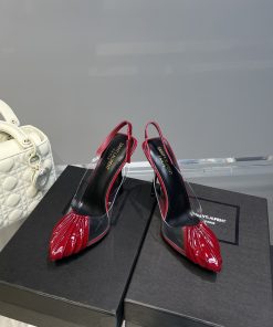 Yves Saint Laurent Women’s Chica Slingback Pumps Red For Women YSL