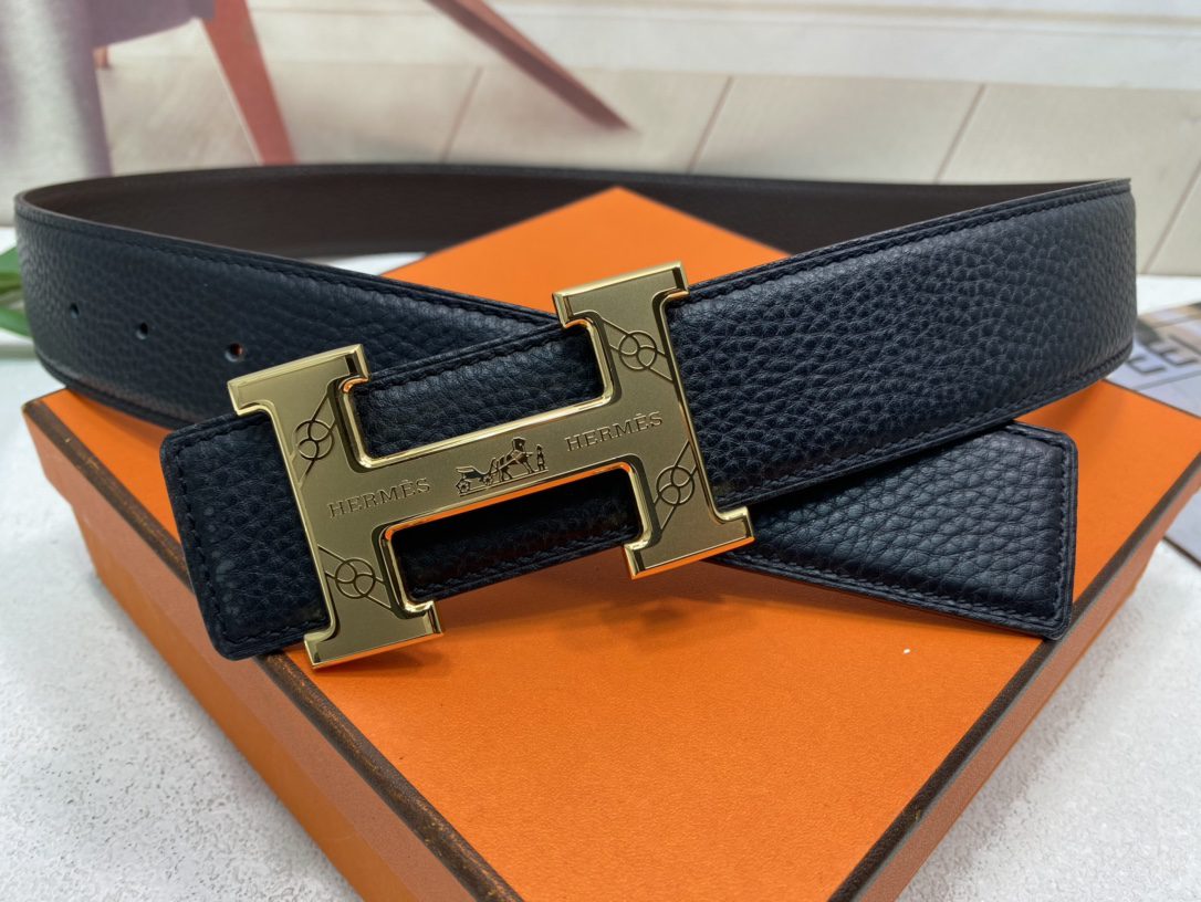Hermes Quizz Touareg Belt Buckle & Reversible Black For Women, Women Belt