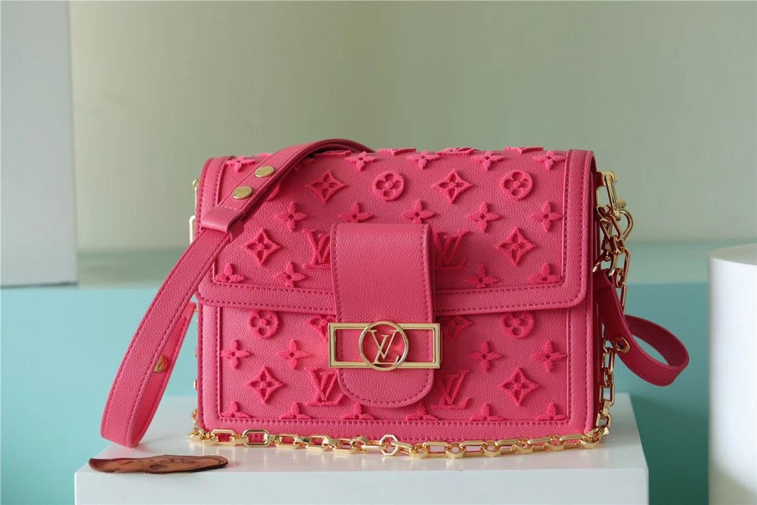 Louis Vuitton Mini Dauphine Monogram Fluo Pink For Women, Women’s Handbags, Shoulder And Crossbody Bags 9.8in/25cm LV M20747