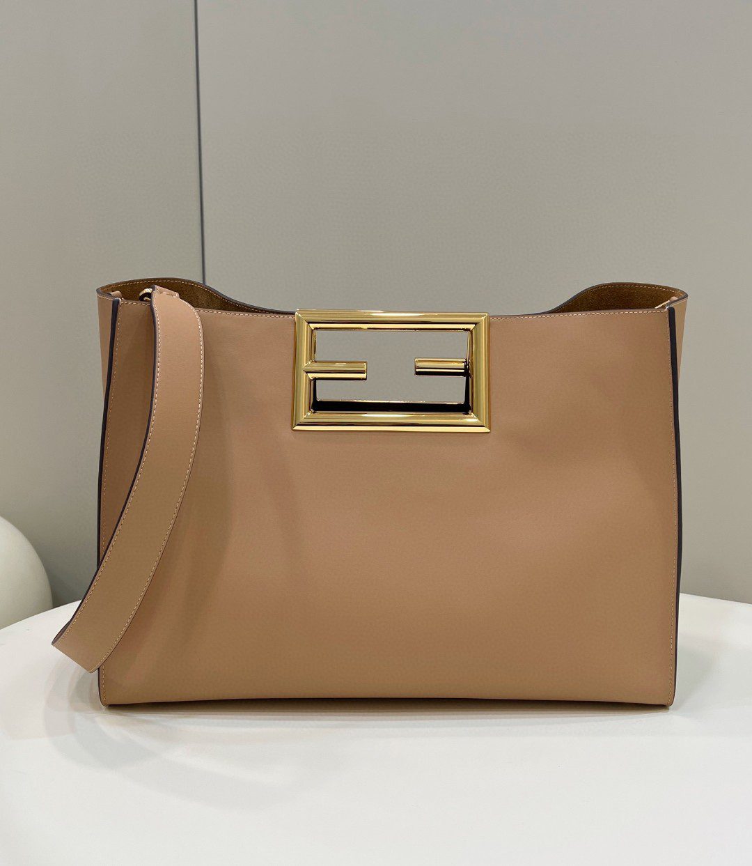 Fendi Way Medium Beige Bag For Woman 29.5cm/11.5in