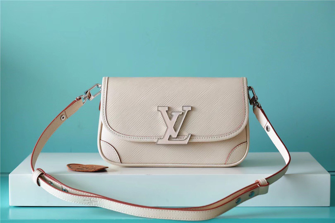 Louis Vuitton Buci Epi Quartz White For Women, Women’s Handbags, Shoulder And Crossbody Bags 24.5cm/9.6in LV M59457