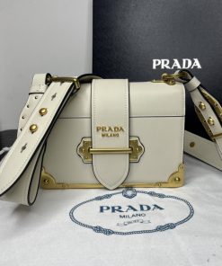 Prada Cahier Bag White For Women, Women’s Bags 7.9in/20cm 1BD045_2AIX_F0009_V_XCH