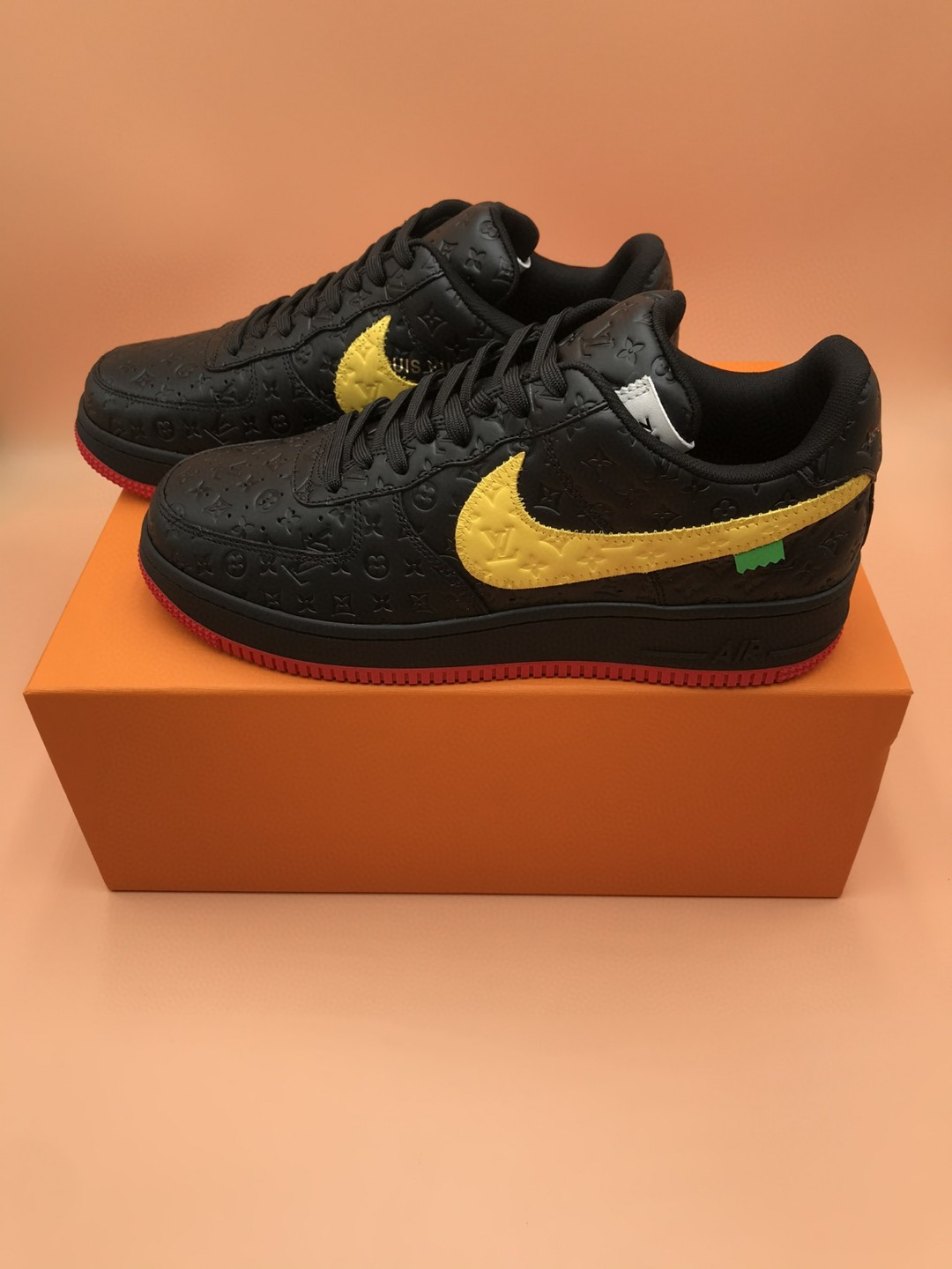 Nike Air Force 1 x Louis Vuitton Black/Yellow For Men