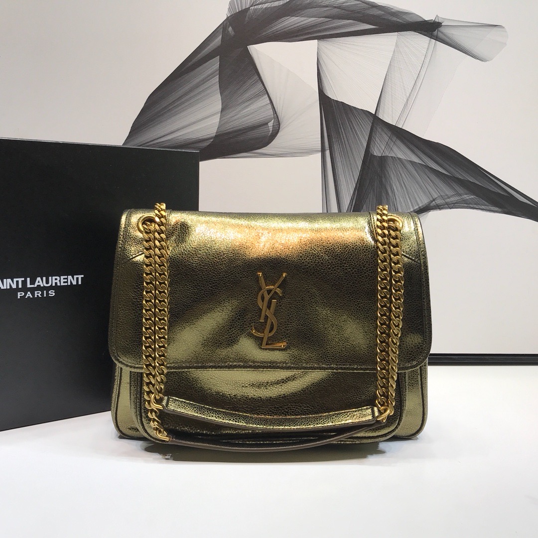 Yves Saint Laurent Niki Medium Chain Bag Yellow Copper For Women 11in/28cm YSL