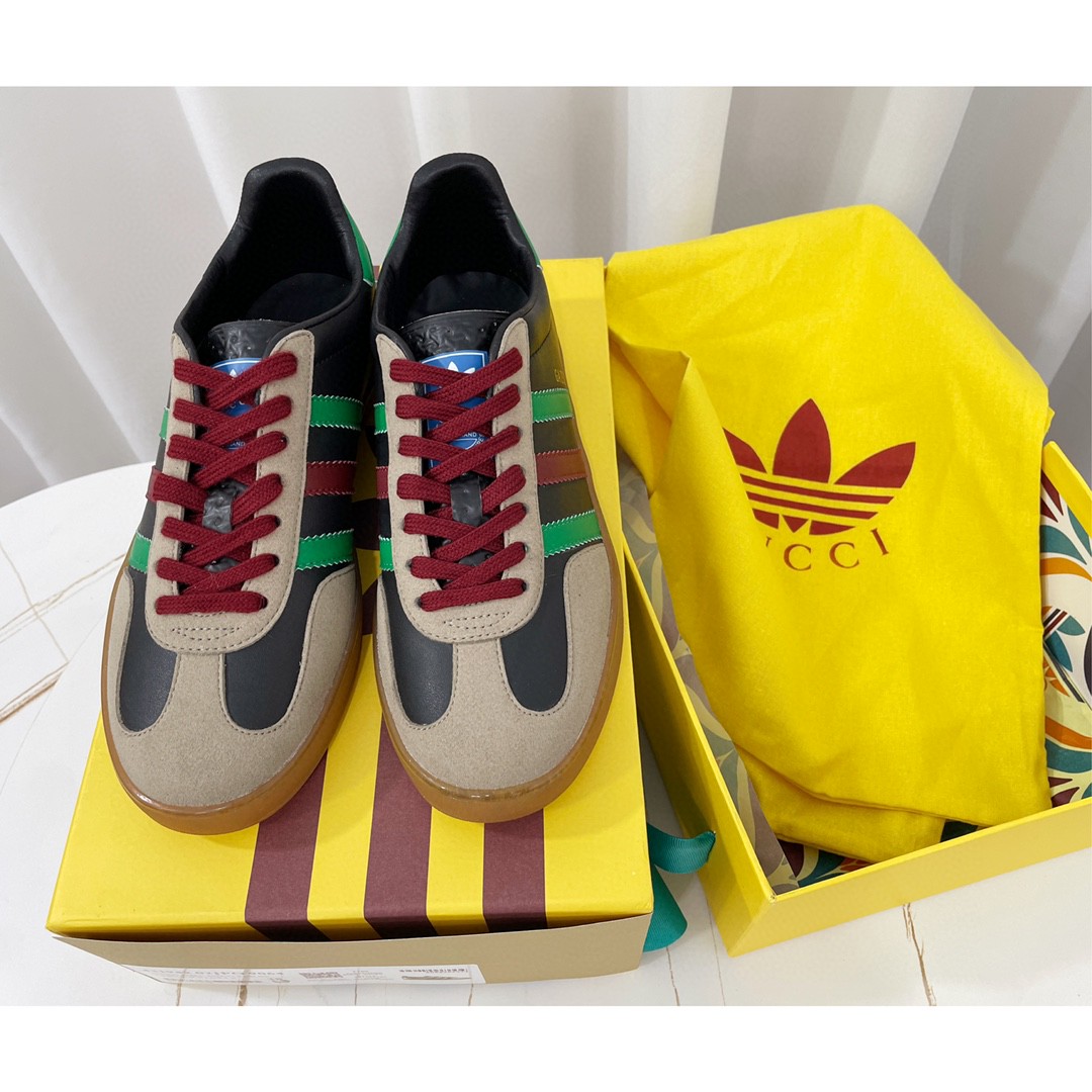 Gucci x Adidas Women’s Gazelle Sneaker Black For Women ‎726487 AAA43 9549