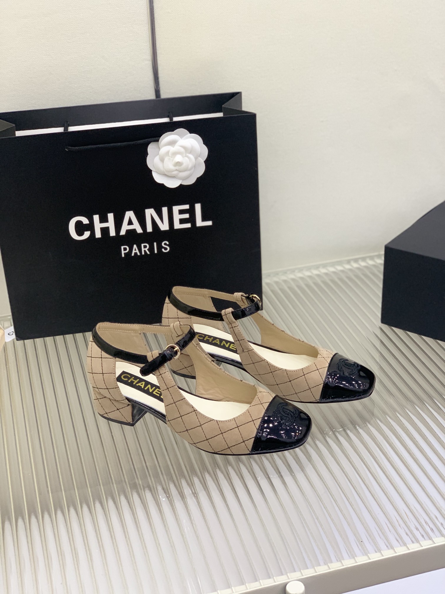Chanel Women’s Mary Janes Beige For Women G39383 Y56114 K4809