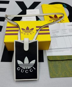 Gucci x Adidas Phone Case Black For Women, Women’s Bags 7.3in/18cm GG‎