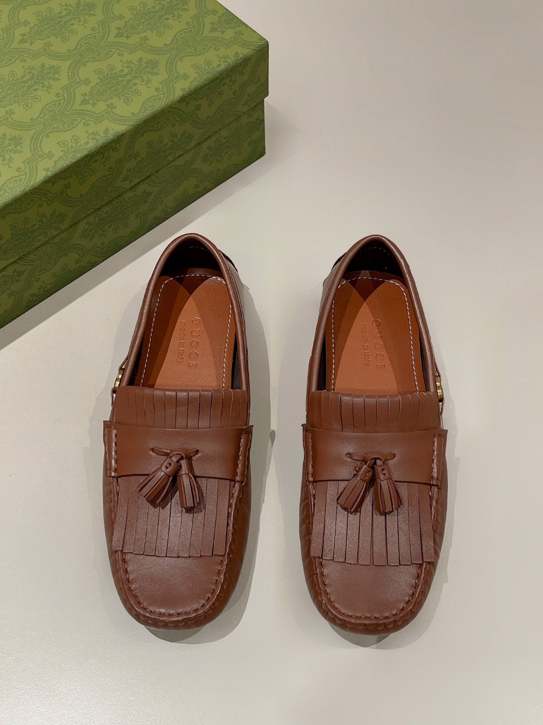 Gucci Men’s Loafer With Driver Interlocking G Brown For Men 624699