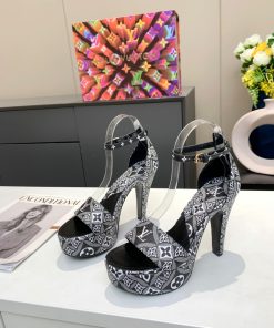Louis Vuitton Women’s Afterglow Platform Sandal Black For Women LV