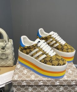 Gucci x Adidas Women’s Gucci Gazelle Sneaker Beige For Women Gucci 707873 UWV20 7163