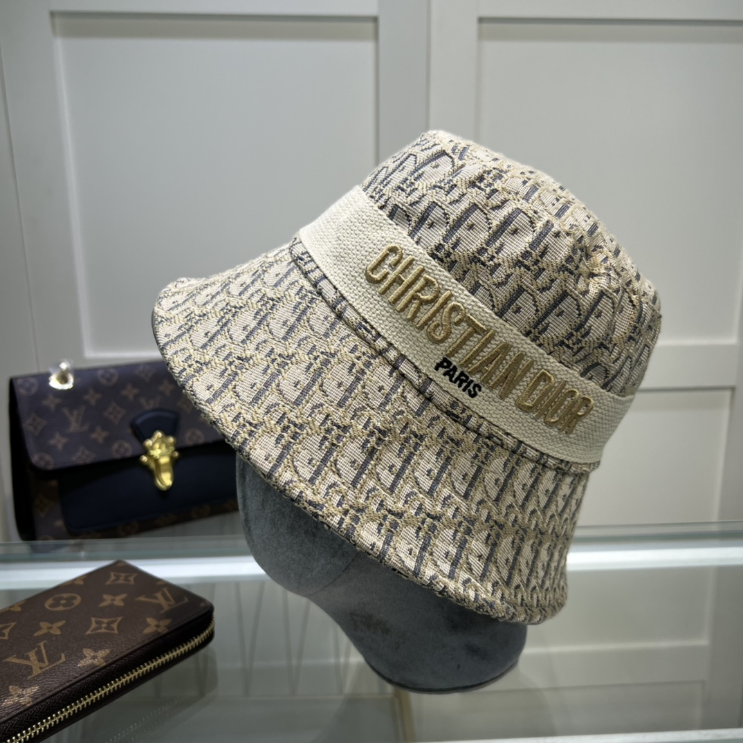 Christian Dior Big Brim Hat Beige Hat