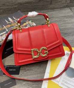 Dolce & Gabbana DG Girls Bag In Quilted Nappa Red For Women 10.6in/27cm DG