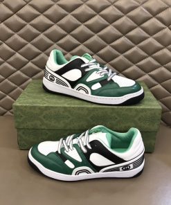 Gucci Men’s Basket Sneaker Dark Green For Men 661308