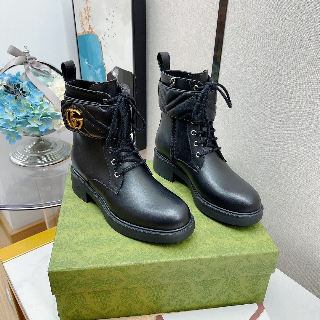 Gucci Women’s Ankle Boot With Double G Black For Women Gucci 670397 17K20 1000