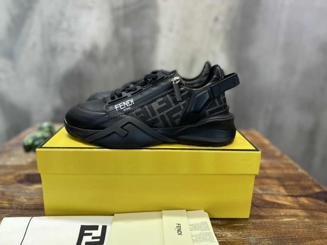 Fendi Flow Sneakers Black For Men