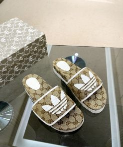 Gucci x Adidas Women’s Gucci Platform Sandal Beige For Women GG