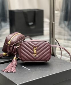 Yves Saint Laurent Lou Belt Bag Red In Matelassé Gold Toned Hardware For Women 6.1in/15cm YSL 614031DV7072721
