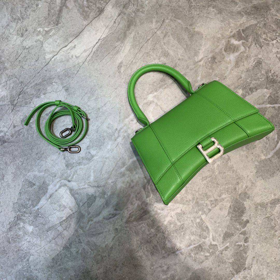 BALENCIAGA Hourglass Small Handbag In Green, For Women, Women’s Bags 9in/23cm