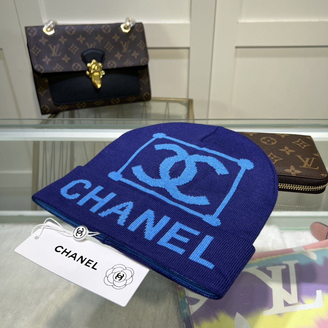 Chanel Beanie In Blue