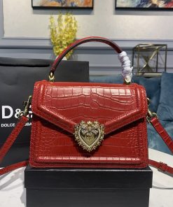 Dolce & Gabbana Medium Devotion Bag Red For Women 9.5in/24cm