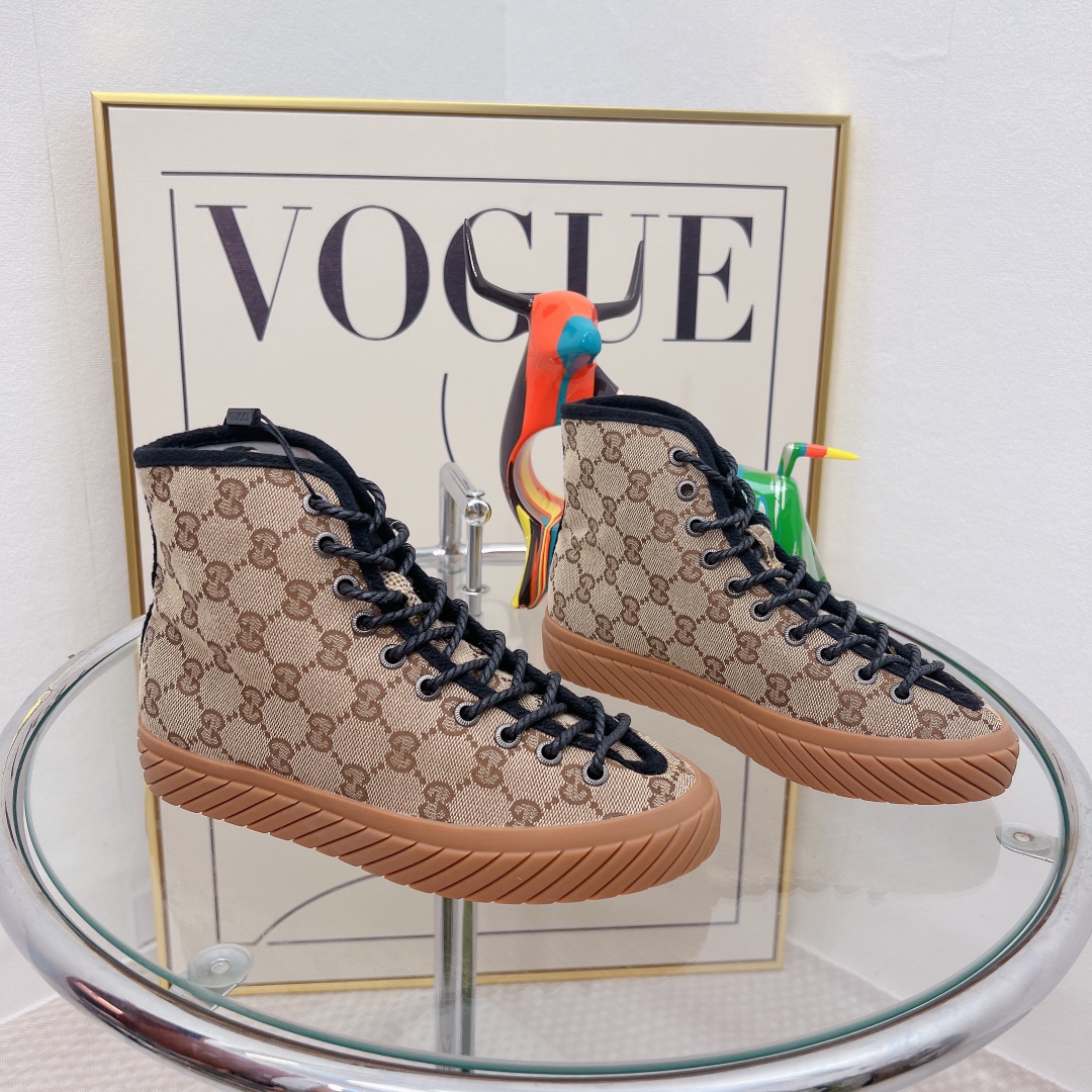 Gucci Women’s High-Top Maxi Gucci Sneaker Beige For Women GG